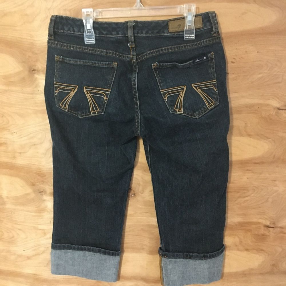 Seven7 Women's sz 28 cropped jeans cuffed shorts